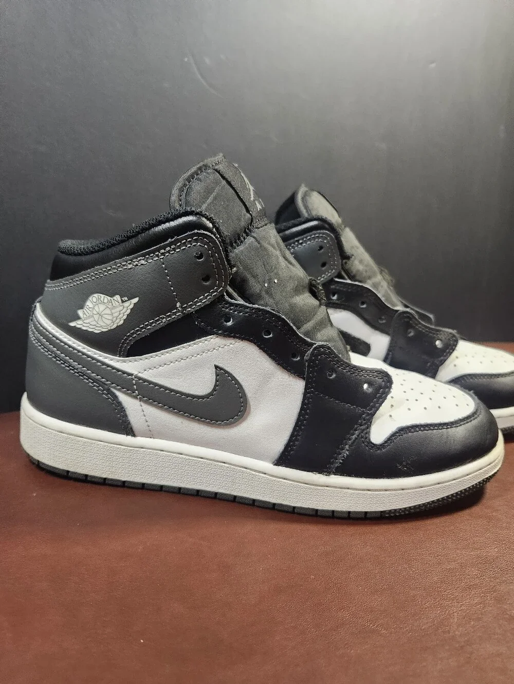 Nike Air Jordan 1 Mid Black White Sneakers